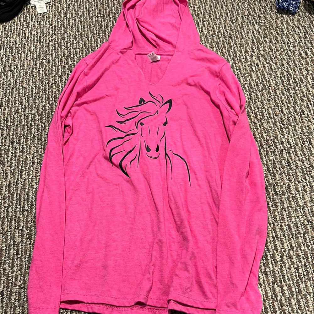 Medium pink horse hoodie